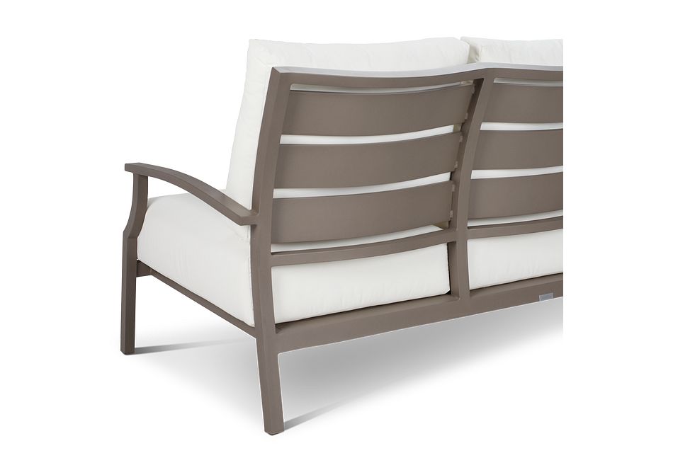 Raleigh White Aluminum Sofa