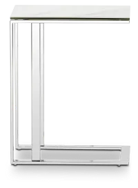 Arco White Ceramic Chairside Table