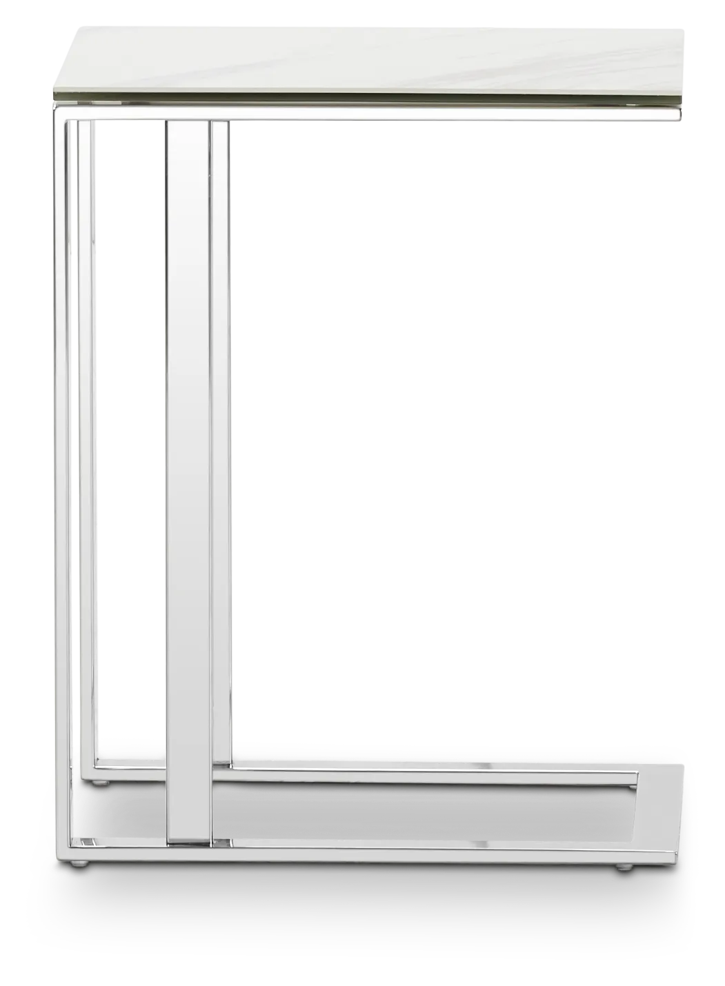 Arco White Ceramic Chairside Table