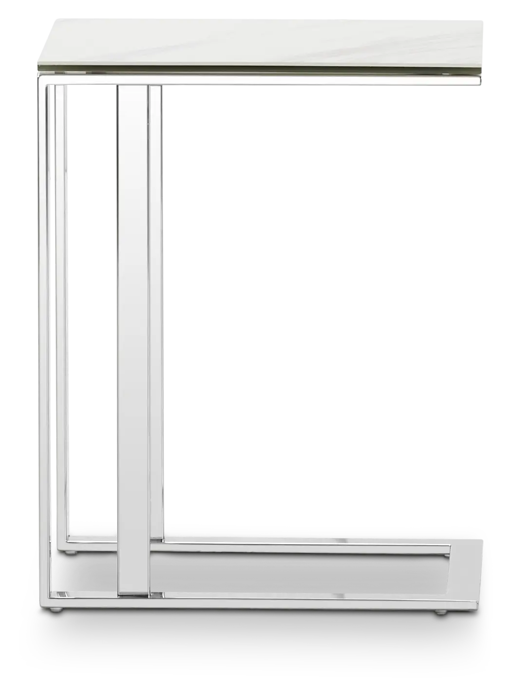 Arco White Ceramic Chairside Table Arco White Ceramic Chairside Table