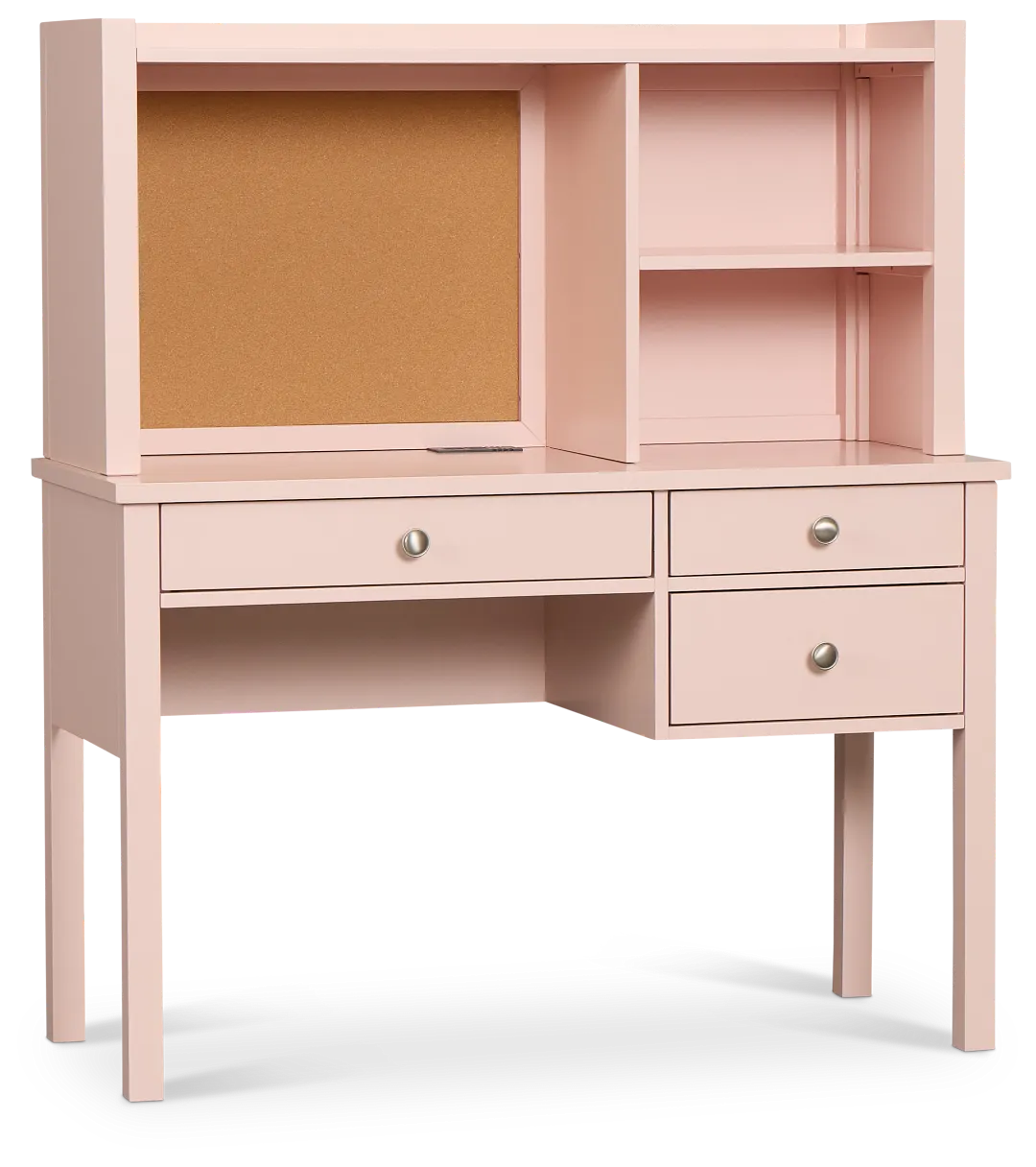Charleston Pink 3-drawer Desk & Hutch