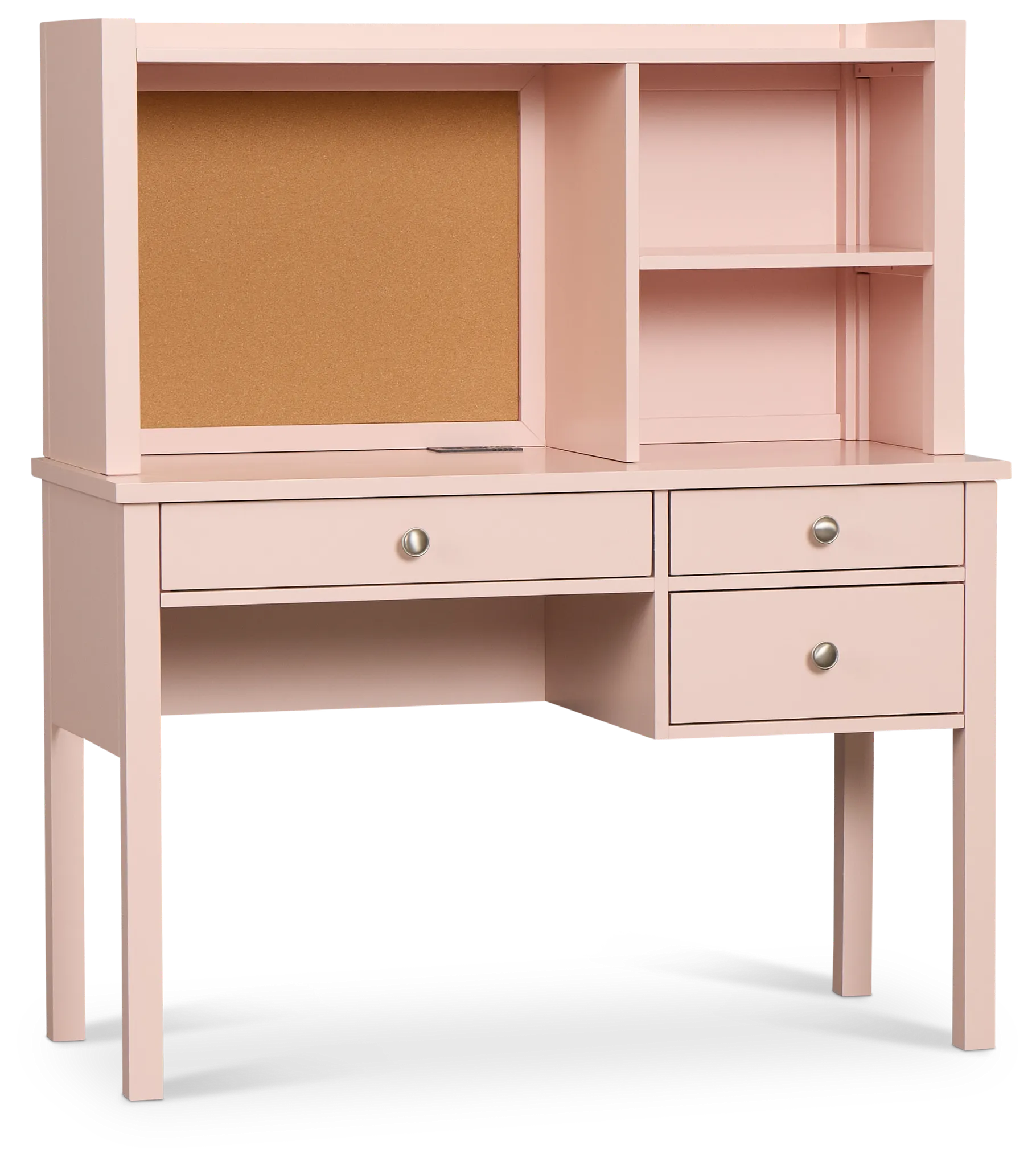 Charleston Pink 3-drawer Desk & Hutch
