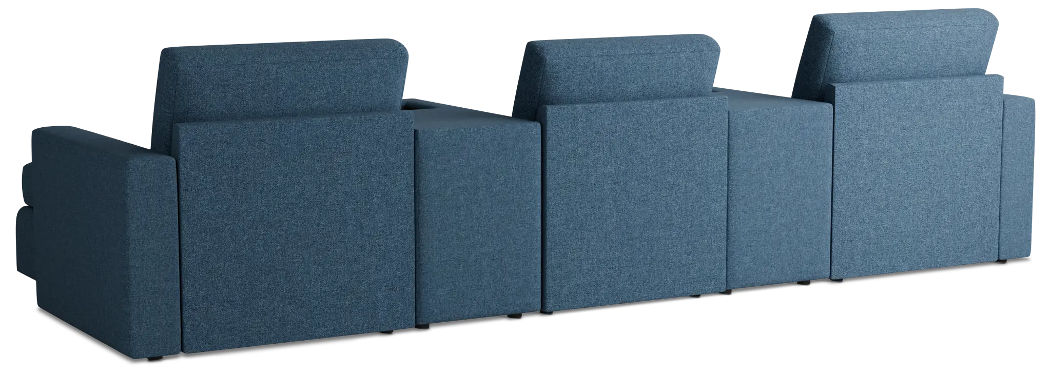 Citymod Blue Fabric 6-piece Home Theater With Storage Consoles Citymod Blue Fabric 6-piece Home Theater With Storage Consoles