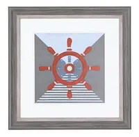 Helm Red Framed Wall Art