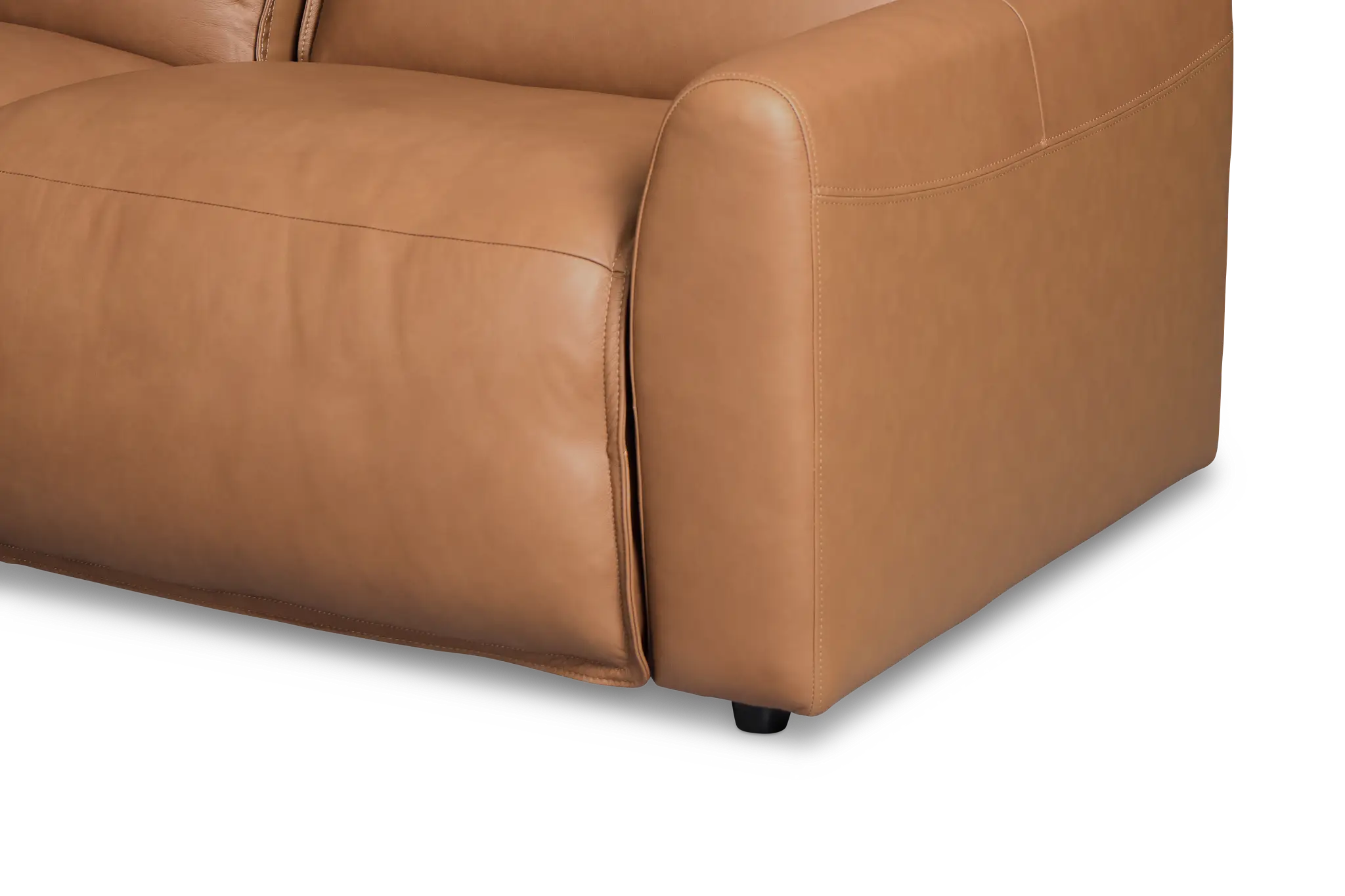 Edison Medium Brown Leather/vinyl Small Triple Power Reclining 2-arm Sectional Edison Medium Brown Leather/vinyl Small Triple Power Reclining 2-arm Sectional