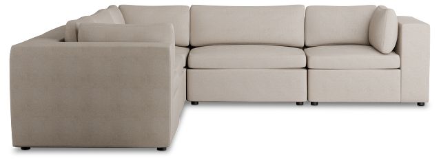 Destin Sutton Beige Fabric 5-piece Modular Sectional