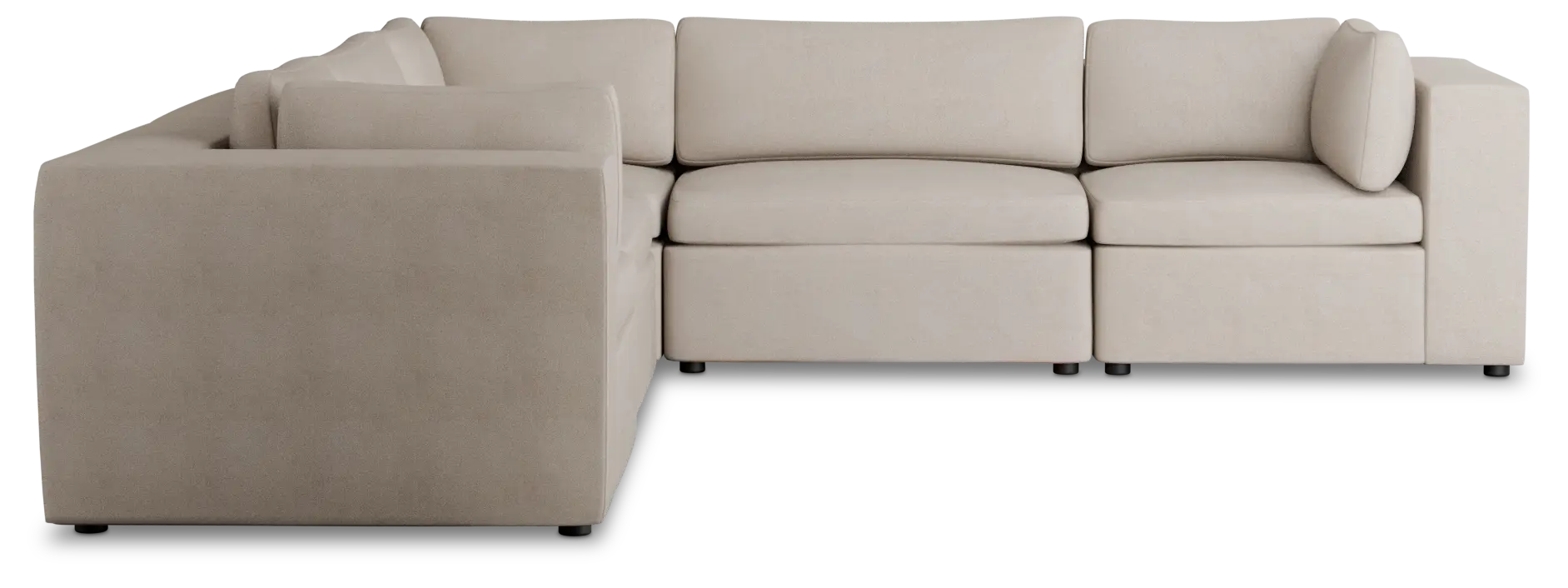 Destin Sutton Beige Fabric 5-piece Modular Sectional Destin Sutton Beige Fabric 5-piece Modular Sectional