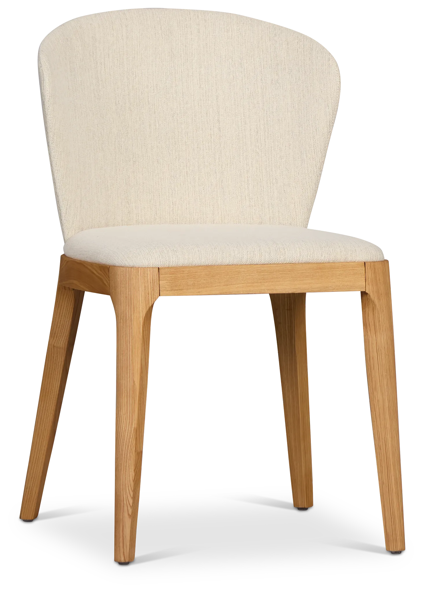 Nomad Light Beige Upholstered Side Chair With Light Tone Legs