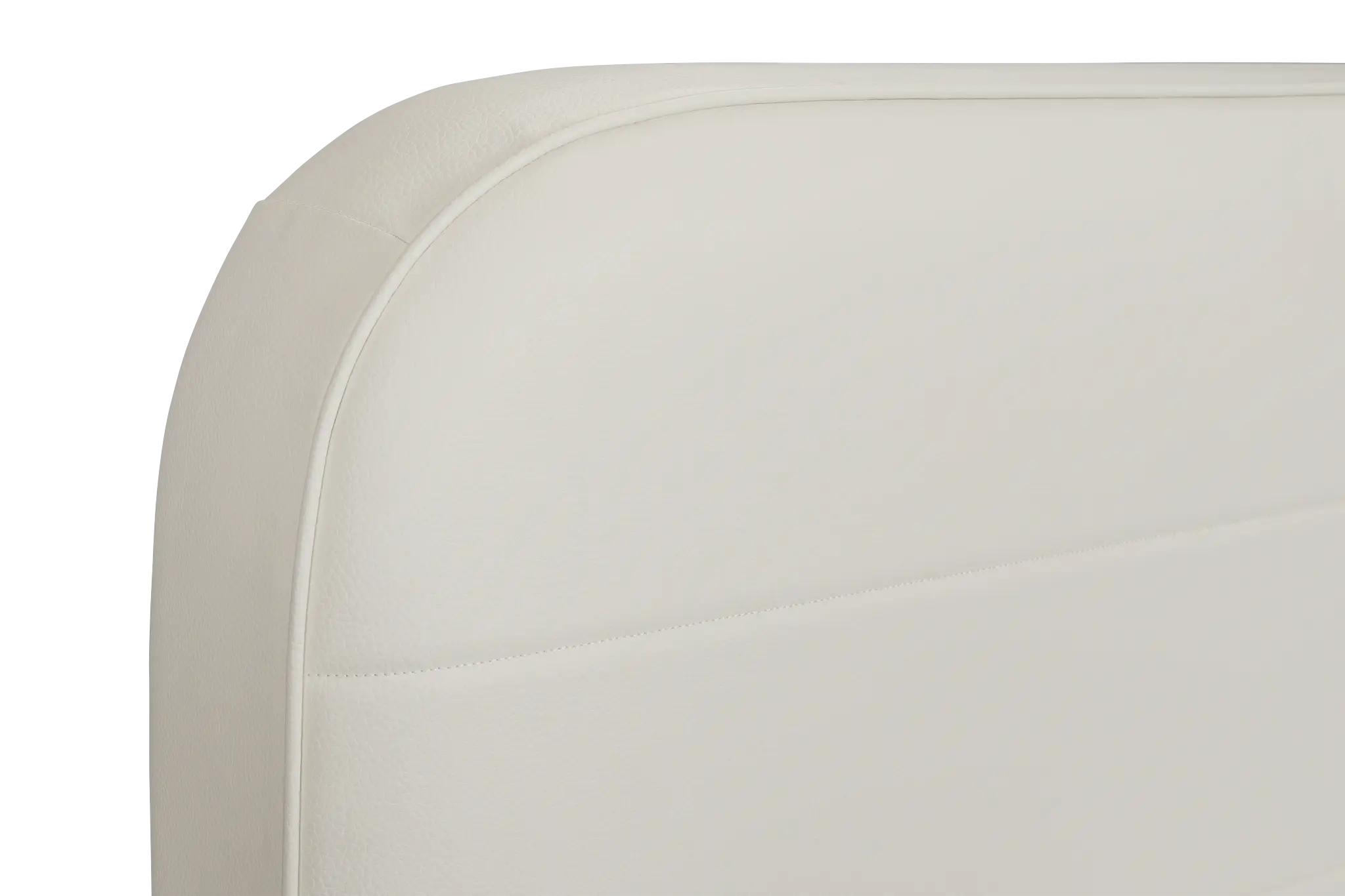 Doral White Curved Upholstered Platform Bed Doral White Curved Upholstered Platform Bed