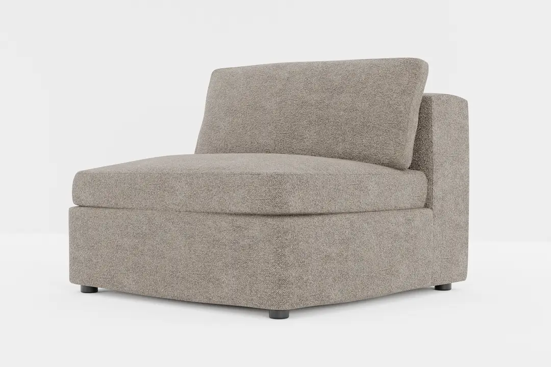 Destin Elite Brown Fabric Armless Chair Destin Elite Brown Fabric Armless Chair