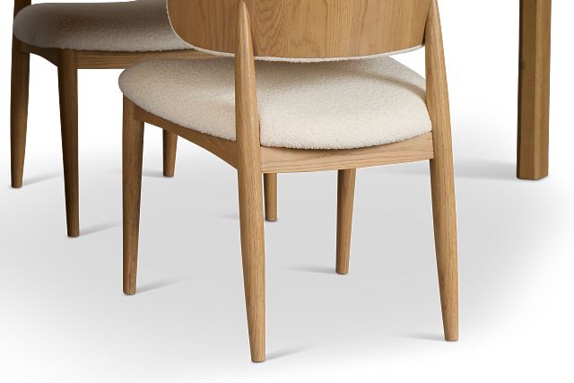 Gables Light Tone Rect Table & 4 Upholstered Chairs