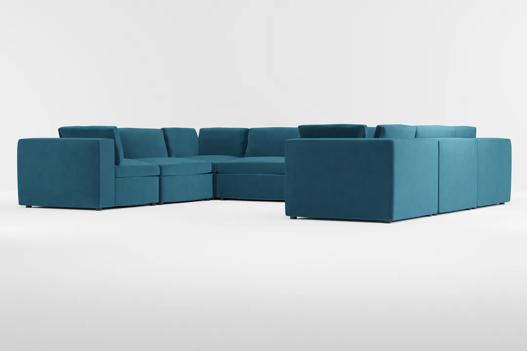 Destin Joya Teal Velvet 8-piece Modular Sectional