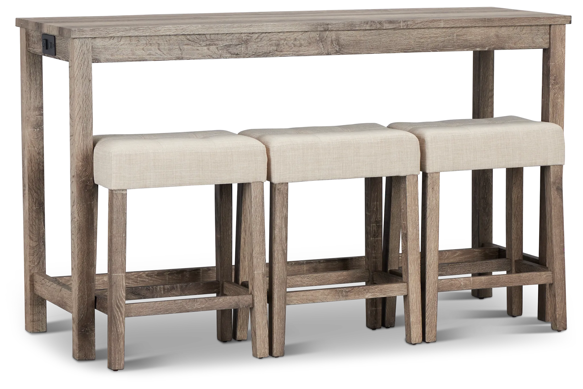 Robin Light Tone High Table & 3 Barstools