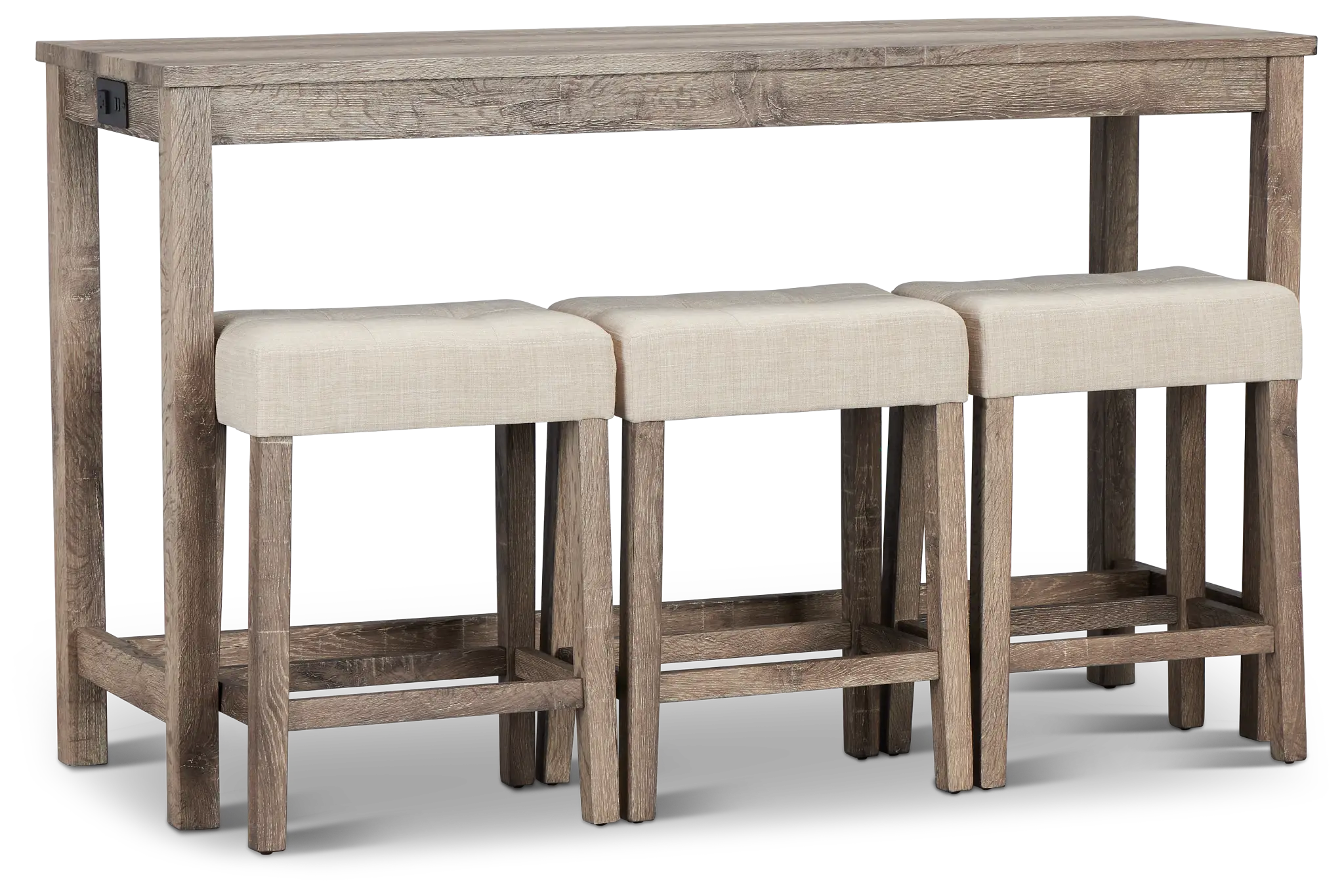Robin Light Tone High Table & 3 Barstools Robin Light Tone High Table & 3 Barstools