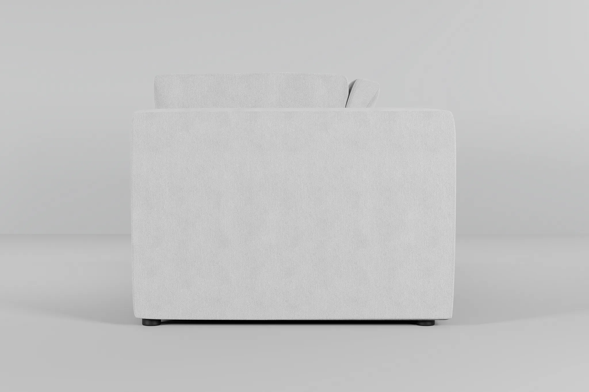 Destin Revenue White Fabric 2-piece Modular Sofa