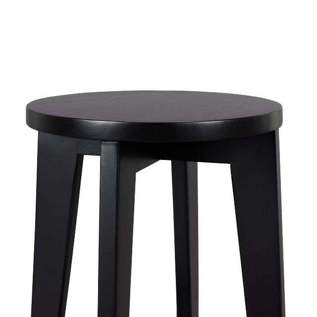 Boden Black Wood Round Chairside Table