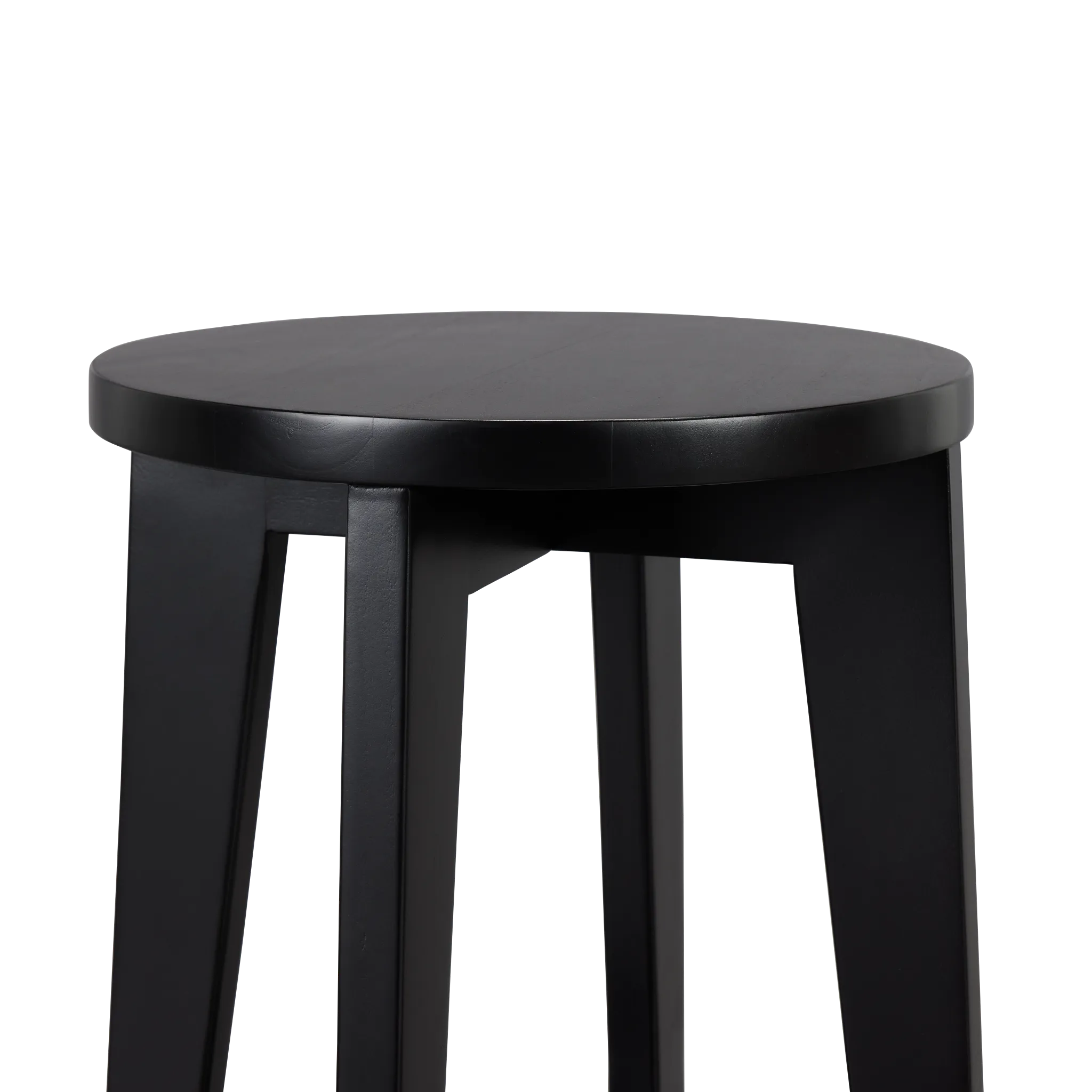 Boden Black Wood Round Chairside Table