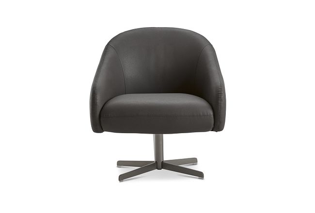Frankie Dark Gray Swivel Accent Chair