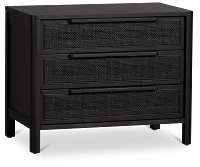 Pacific Black 3-drawer Nightstand