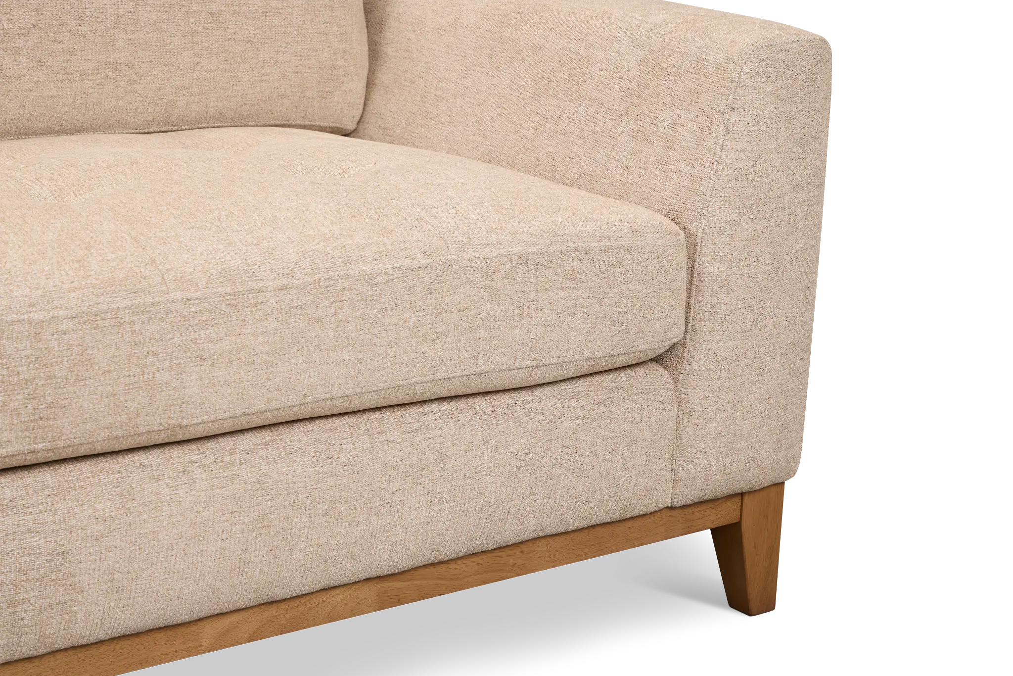 Maisie Light Brown Fabric Medium Left Chaise Sectional Maisie Light Brown Fabric Medium Left Chaise Sectional