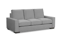 Edgewater Delray Light Gray 84" Sofa W/ 3 Cushions