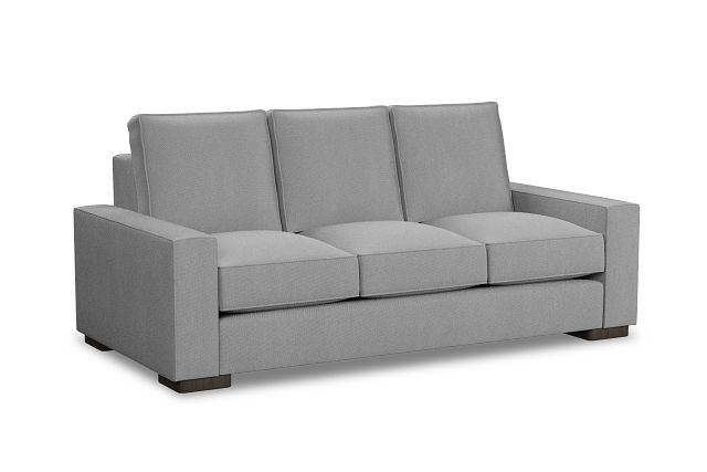 Edgewater Delray Light Gray 84" Sofa W/ 3 Cushions