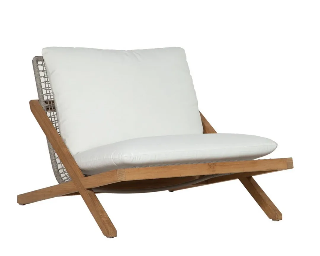 Logan Light Tone Accent Chair With White Cushion