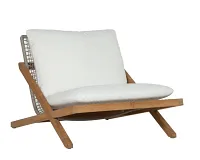 Logan Light Tone Accent Chair With White Cushion