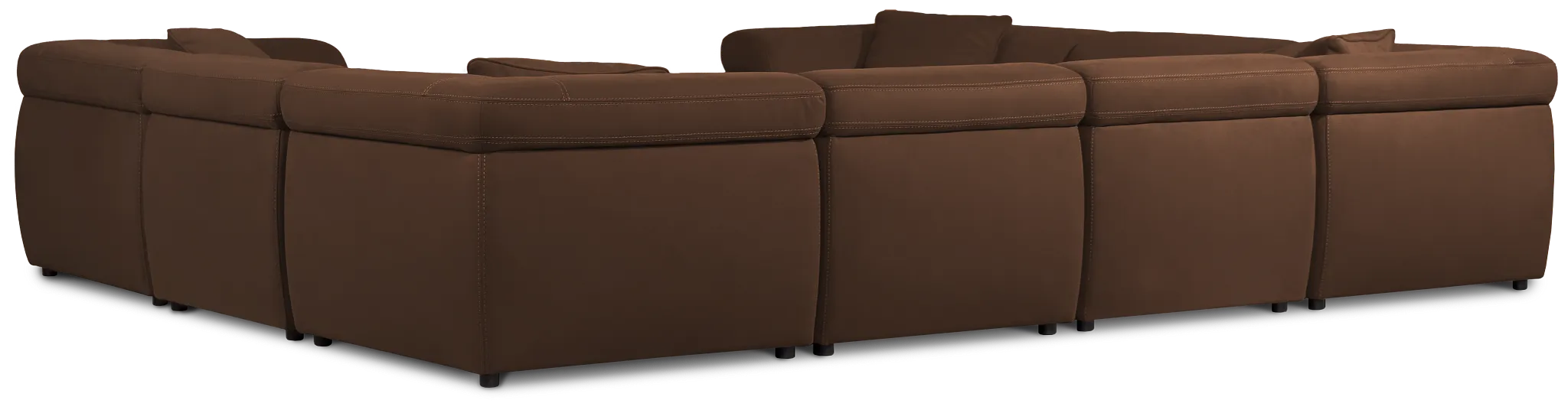 Aria Dark Brown Micro 8-piece Modular Sectional
