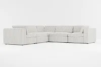 Destin Sea Lane Dark Gray Fabric 5-piece Modular Sectional