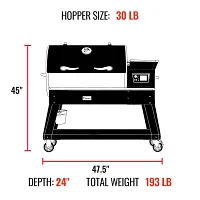 Recteq Backyard Beast 1200 Series Black Pellet Smoker