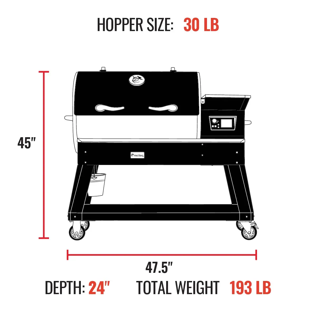 Recteq Backyard Beast 1200 Series Black Pellet Smoker Recteq Backyard Beast 1200 Series Black Pellet Smoker