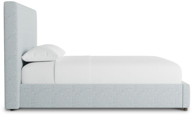Grayton Natural Beauty Light Blue 54" Upholstered Platform Bed