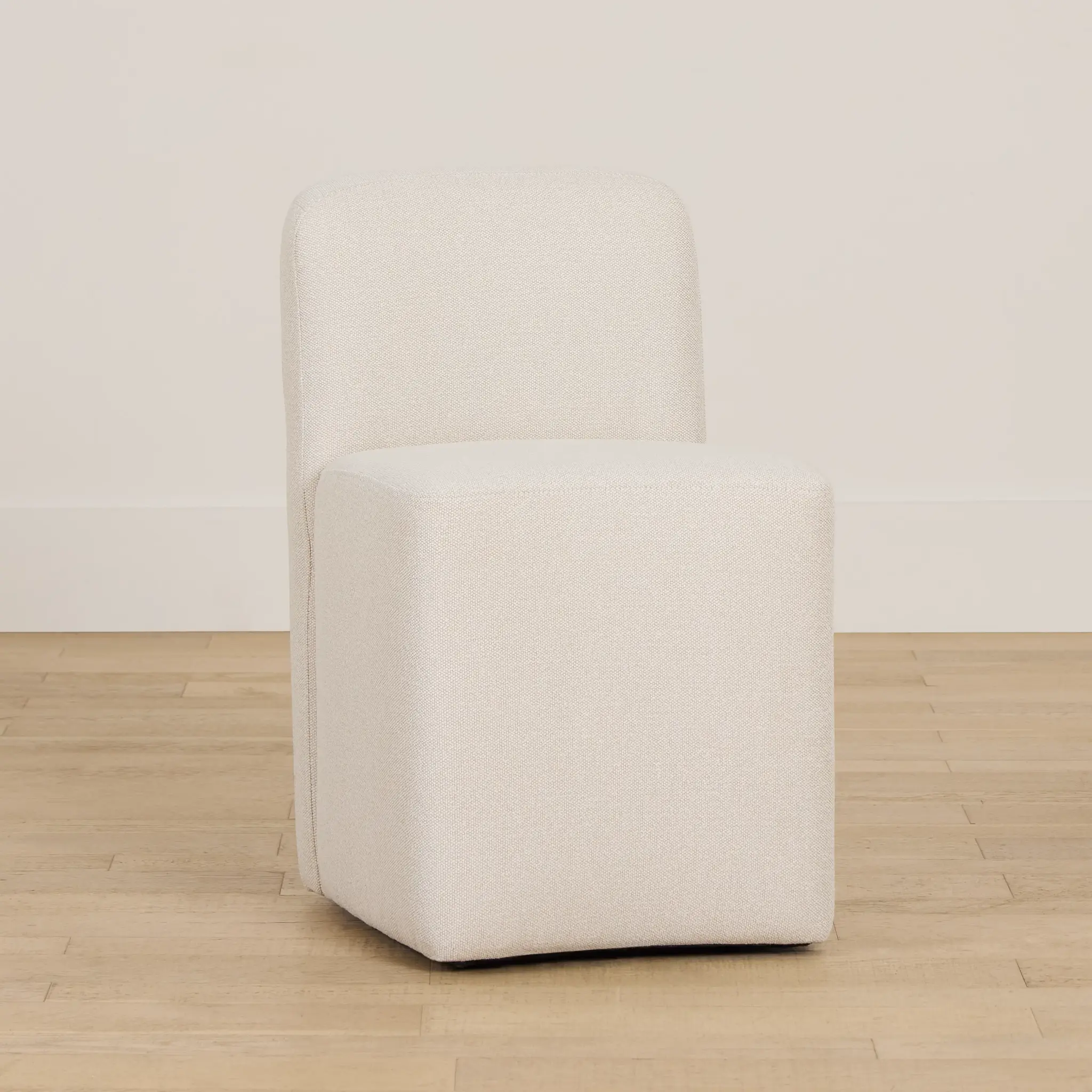 Rex Light Beige Castored Upholstered Side Chair Rex Light Beige Castored Upholstered Side Chair