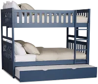 Charleston Dark Blue Trundle Bunk Bed