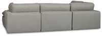 Grant Light Gray Fabric 5pc Bumper Sectional