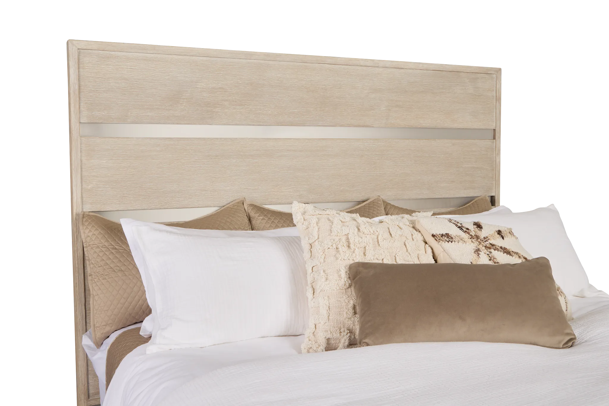 Miramar Light Tone Panel Bed