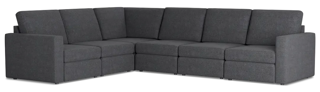 Citymod Dark Gray Fabric Medium Two-arm Sectional Citymod Dark Gray Fabric Medium Two-arm Sectional