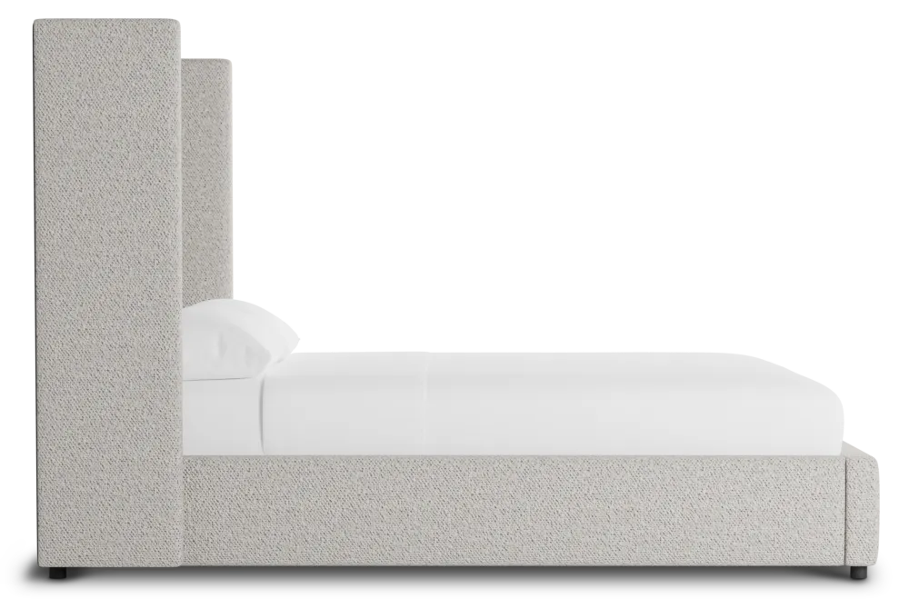 Captiva Gellar Gray 60" Upholstered Shelter Bed