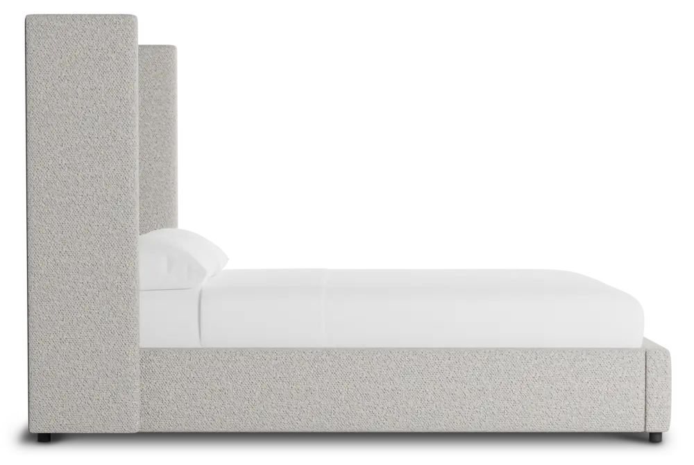 Captiva Gellar Gray 60" Upholstered Shelter Bed Captiva Gellar Gray 60" Upholstered Shelter Bed