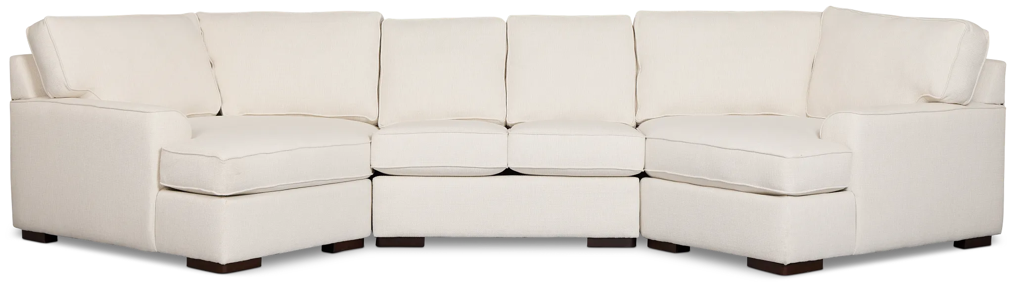 Sinclair Light Beige Fabric Dual Cuddler Sectional