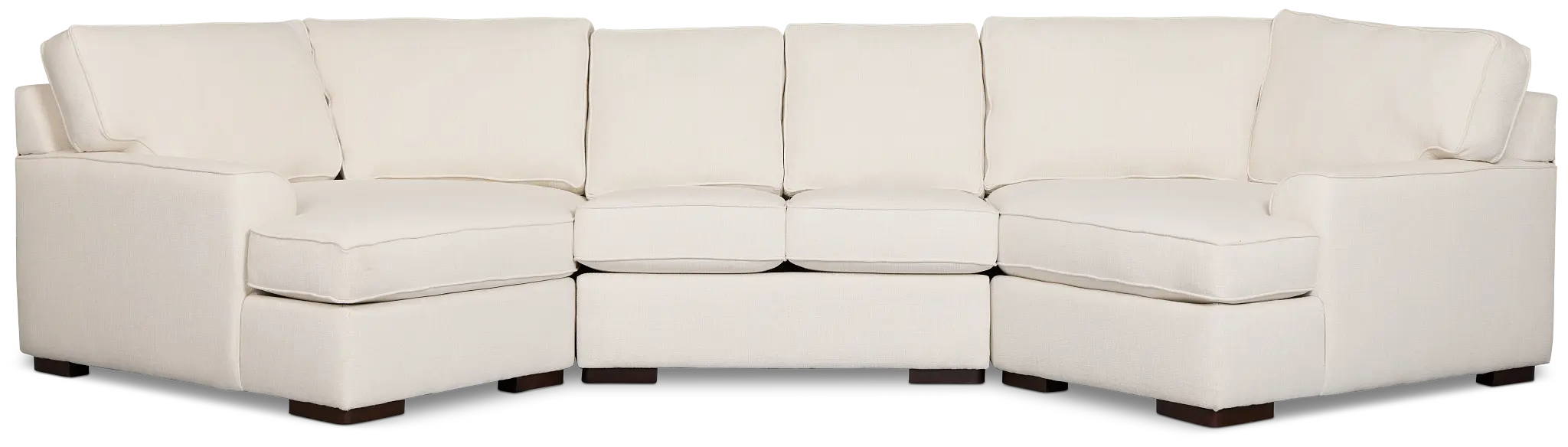 Sinclair Light Beige Fabric Dual Cuddler Sectional Sinclair Light Beige Fabric Dual Cuddler Sectional