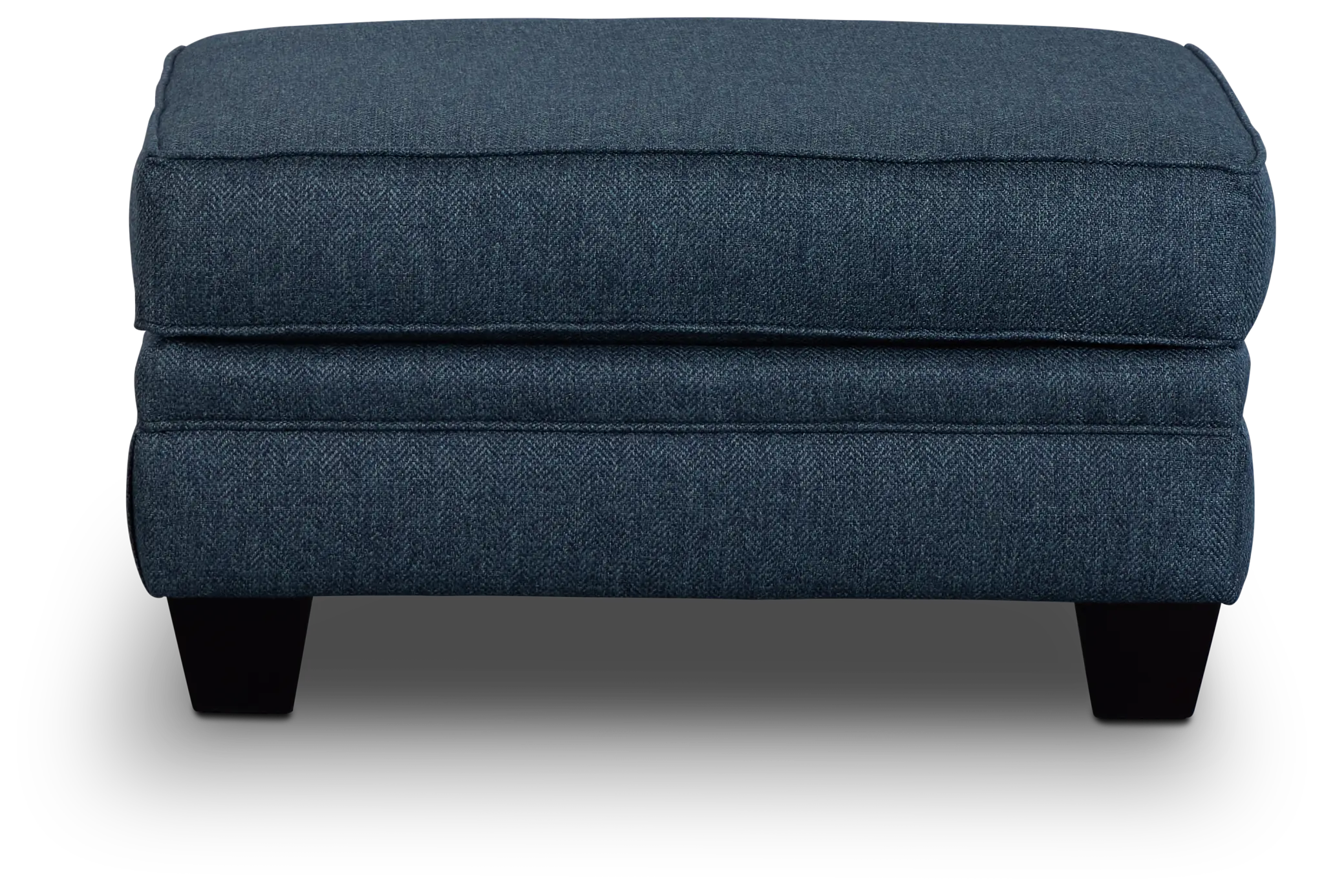 Avery Dark Blue Fabric Ottoman Avery Dark Blue Fabric Ottoman