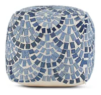 Amigo Blue Accent Pouf