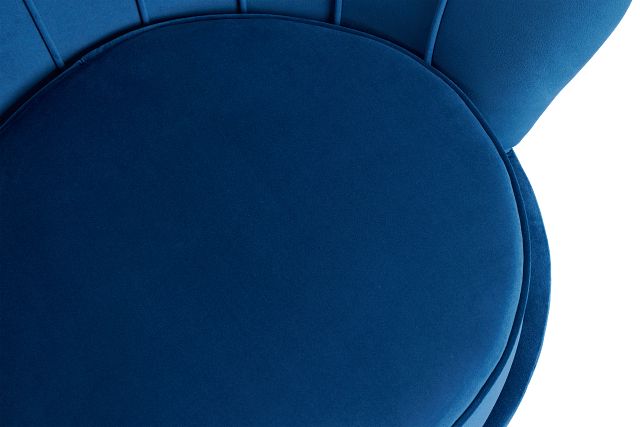 Lily Dark Blue Velvet Accent Chair