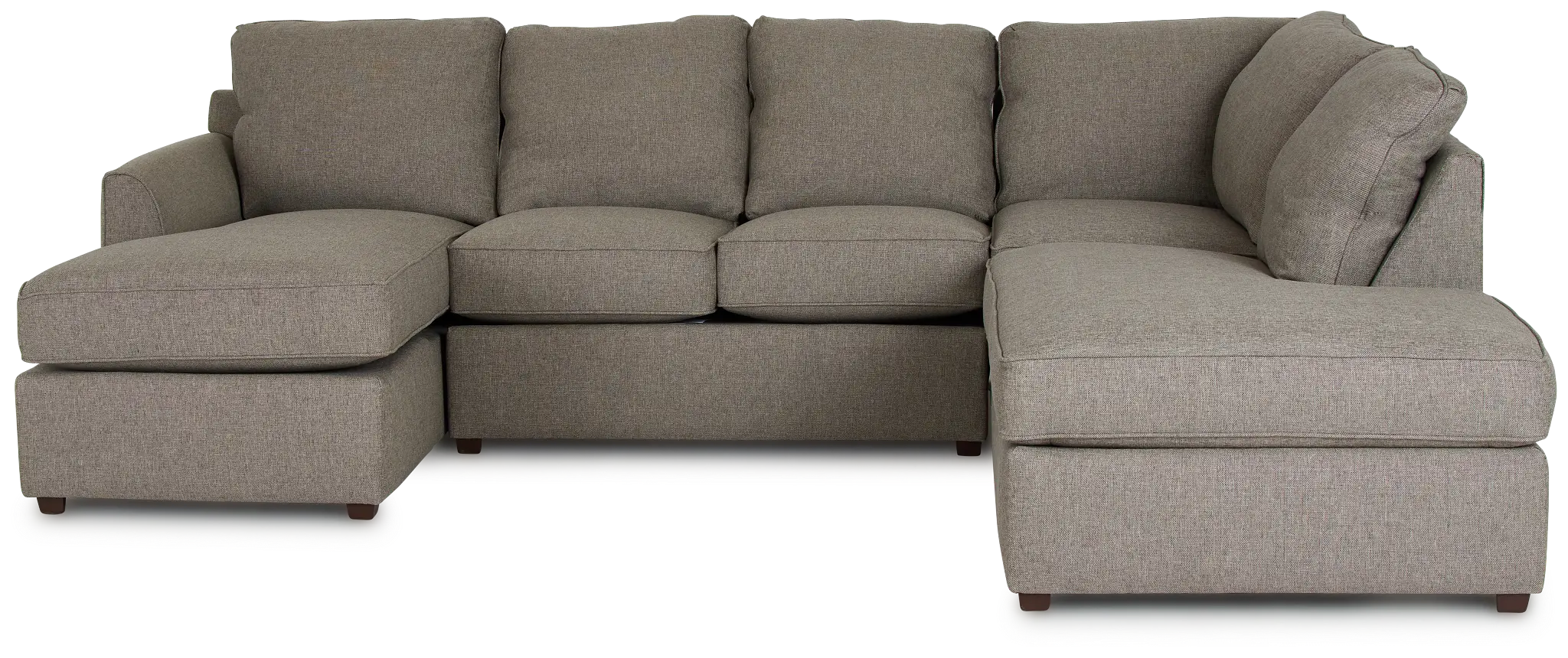 Asheville Brown Fabric Small Right Bumper Sectional Asheville Brown Fabric Small Right Bumper Sectional