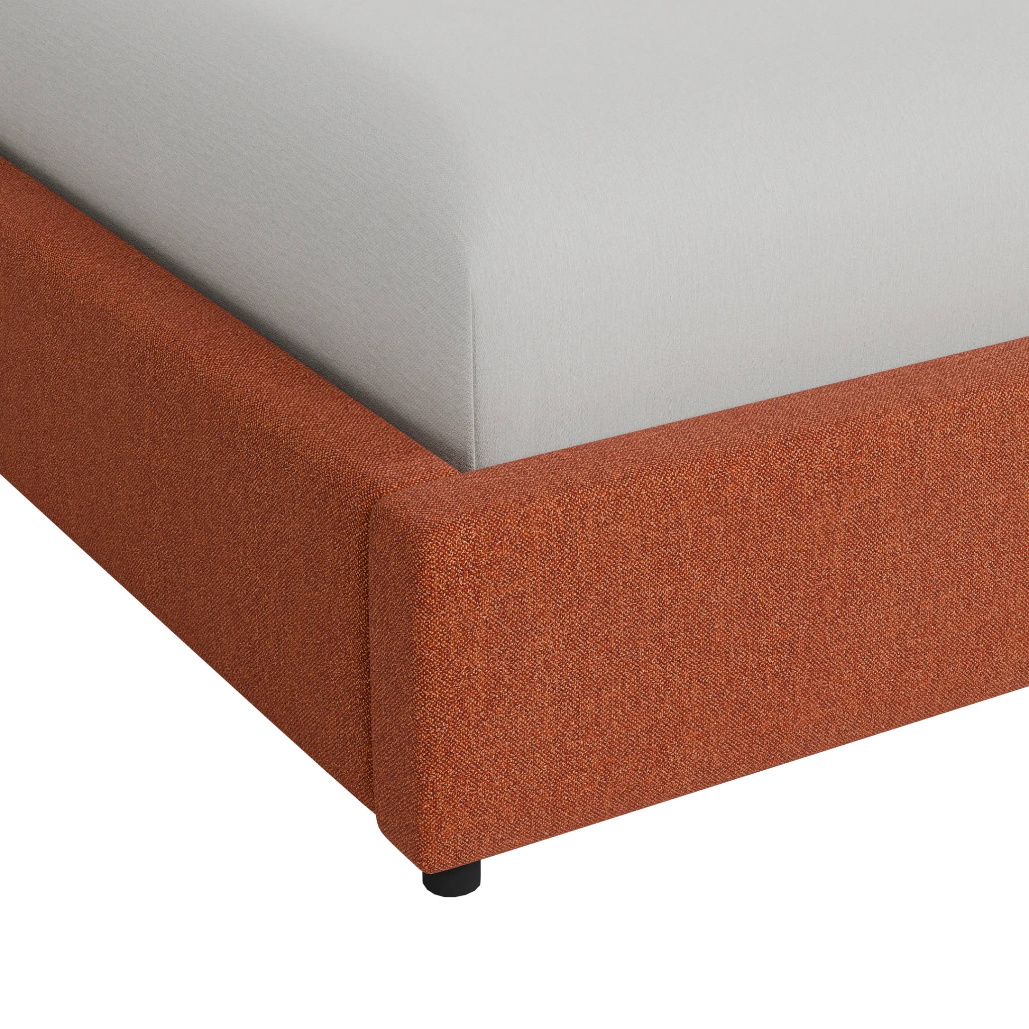 Grayton Elite Medium Brown 54" Upholstered Platform Bed