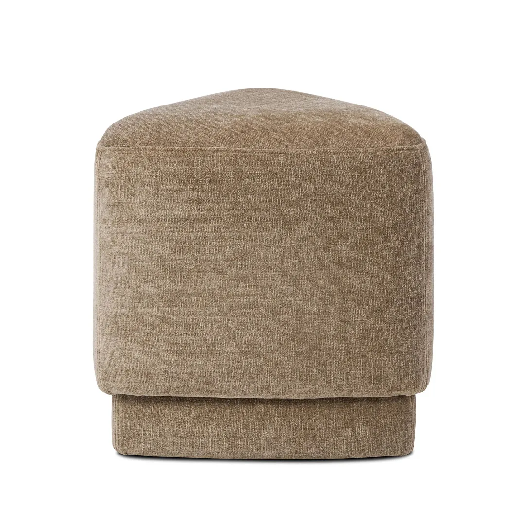 Four Hands Dali Beige Velvet Accent Ottoman