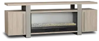 Caspian Light Tone 80" Tv Stand With Fireplace Insert