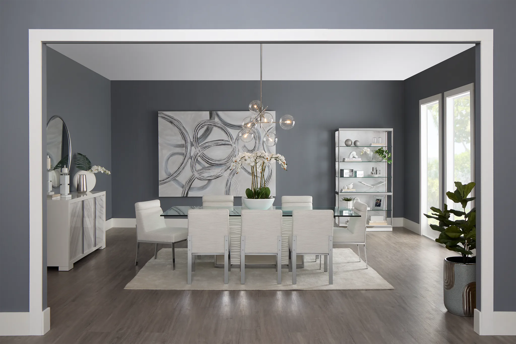 Ocean Drive 100" Glass Rectangular Table